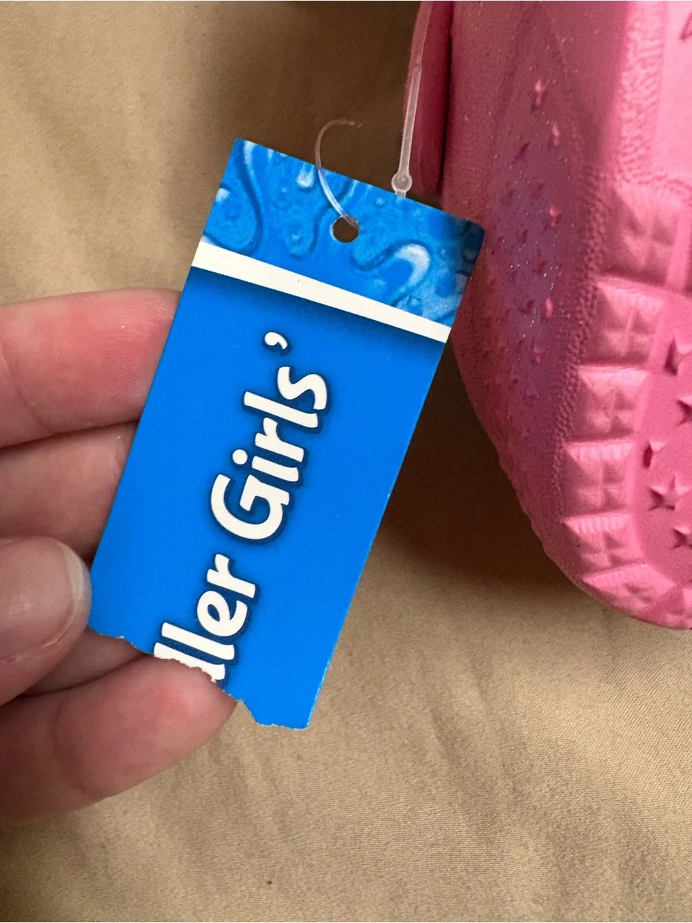 Toddler Girls Pink Glitter Star Clogs Sandals Size 5/6 NWT